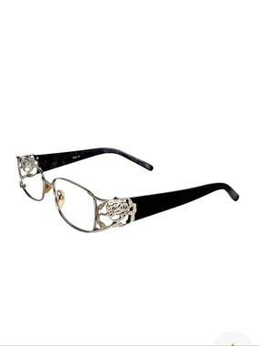 Designer Eyeglass Frame Rectangular Silver Women